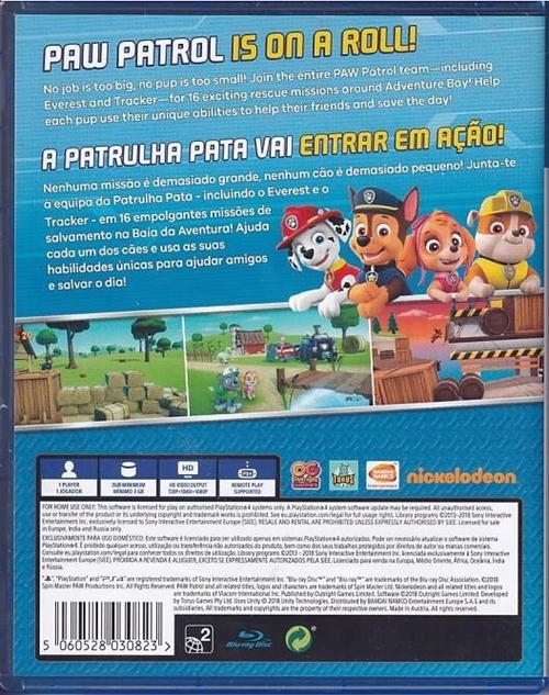 Paw Patrol on a Roll - PS4 (B Grade) (Genbrug)